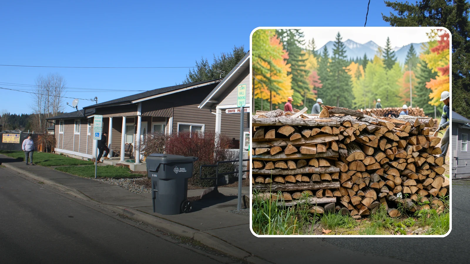 Wedding Firewood in South Prairie, Pierce County, WA - We supply clean, seasoned firewood for Pacific Northwest weddings so ceremony and reception fires light beautifully on the big...