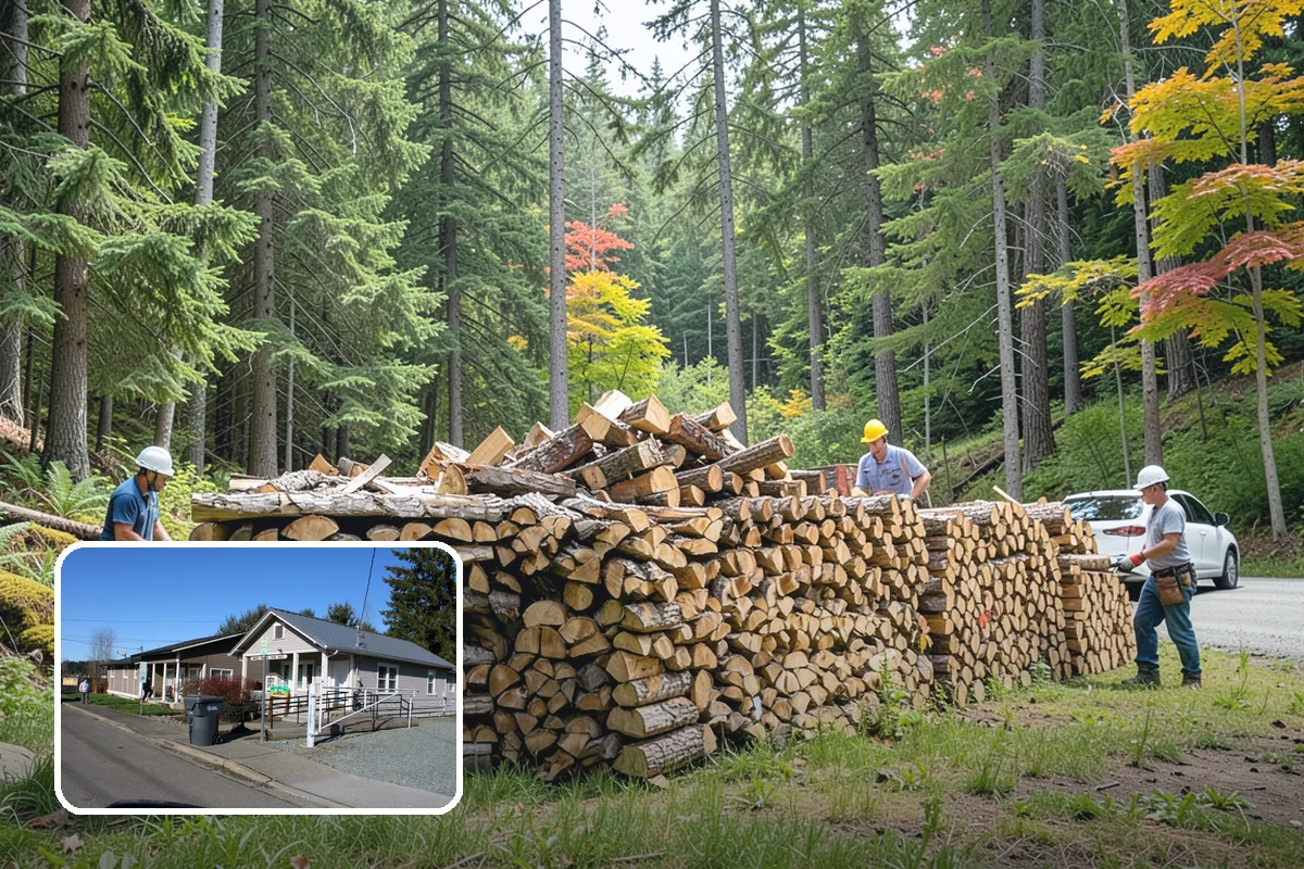 Wedding Firewood in South Prairie, Pierce County, WA - Fully seasoned wood that lights cleanly on cue