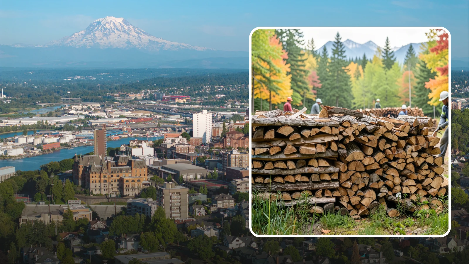 Wedding Firewood in Tacoma, Pierce County, WA - We supply clean, seasoned firewood for Pacific Northwest weddings so ceremony and reception fires light beautifully on the big...