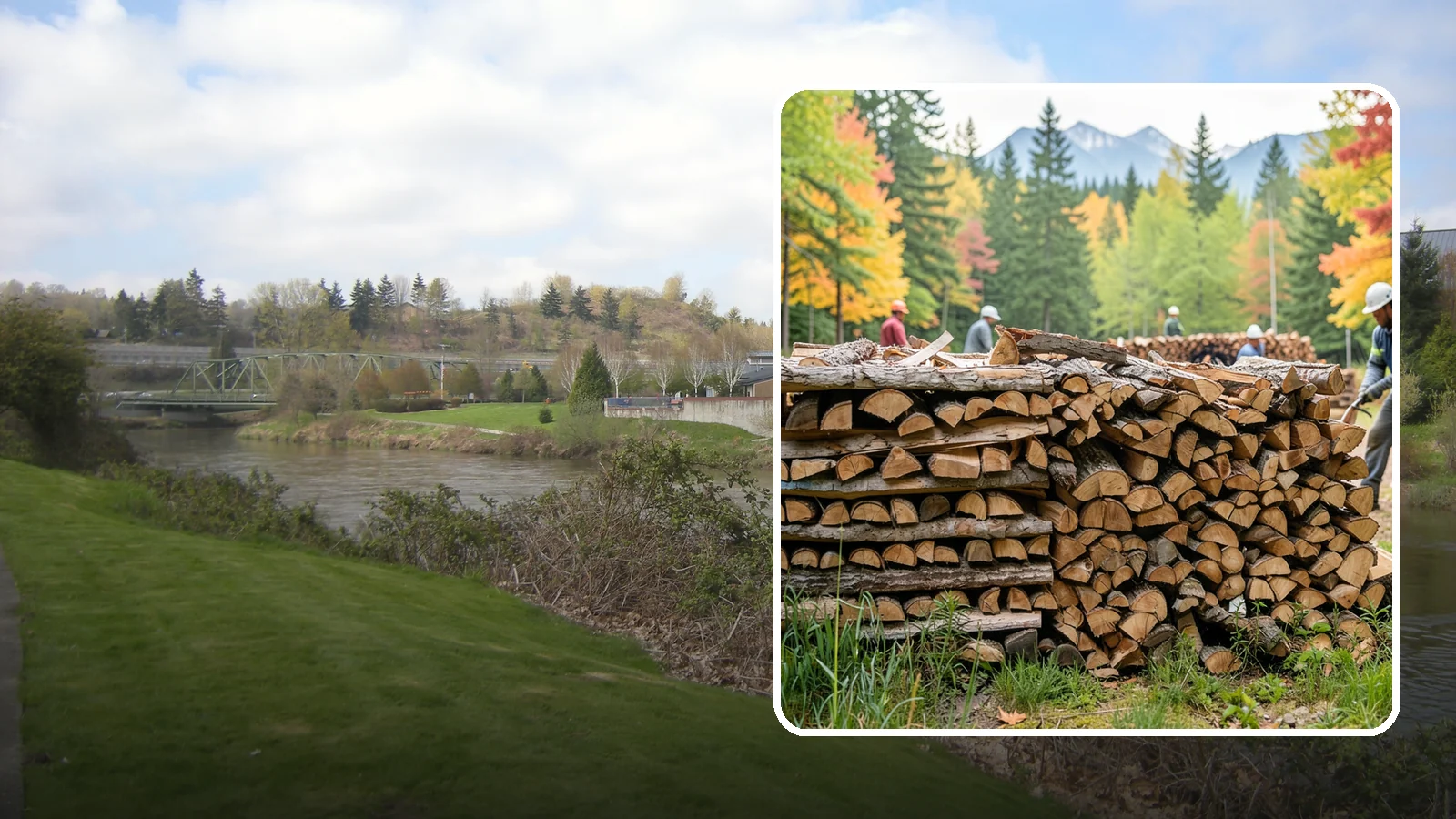 Wedding Firewood in Tukwila, King County, WA - We supply clean, seasoned firewood for Pacific Northwest weddings so ceremony and reception fires light beautifully on the big...