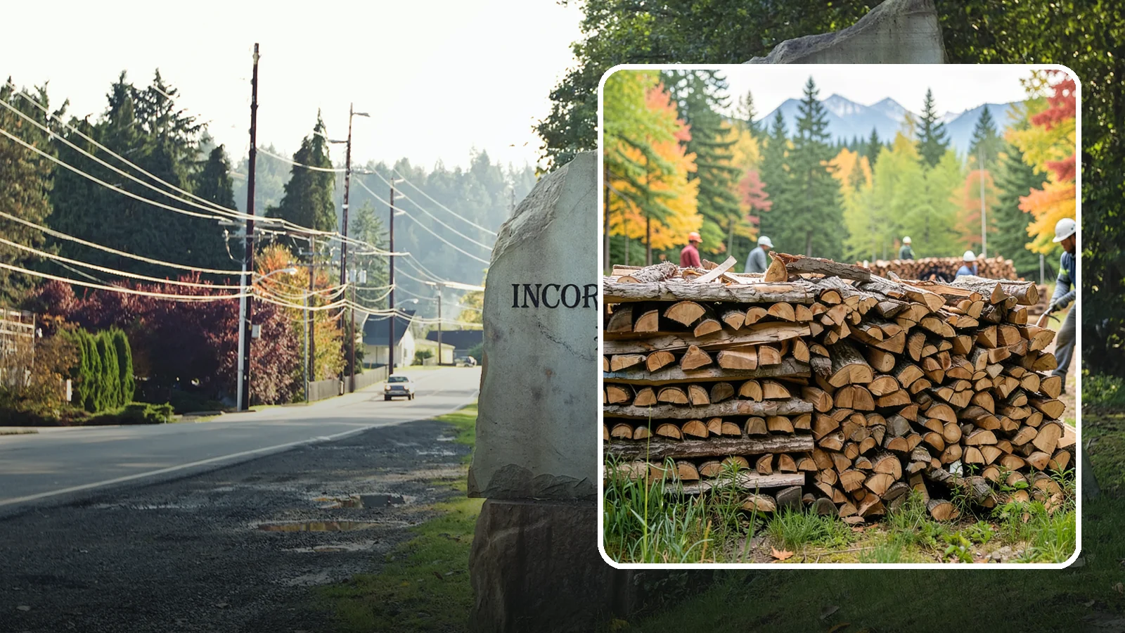 Wedding Firewood in Wilkeson, Pierce County, WA - We supply clean, seasoned firewood for Pacific Northwest weddings so ceremony and reception fires light beautifully on the big...