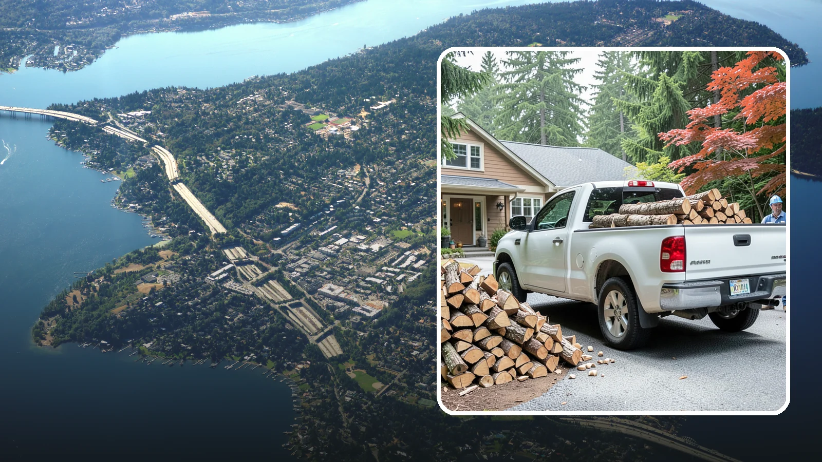 Weekend Delivery in Mercer Island, King County, WA - Firewood delivered on Saturdays or Sundays to fit around your work week.