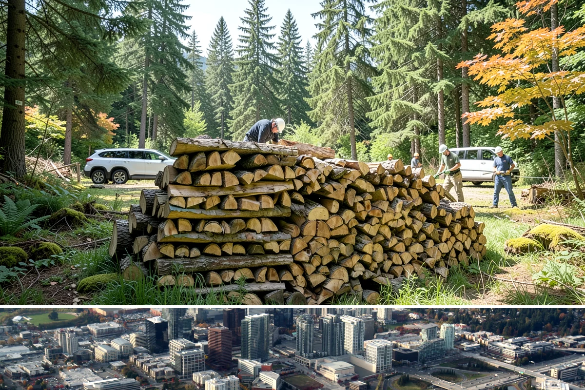 Winery Firewood in Bellevue, King County, WA - Ramp up supply for fall harvest events and the cool-weather tasting season.