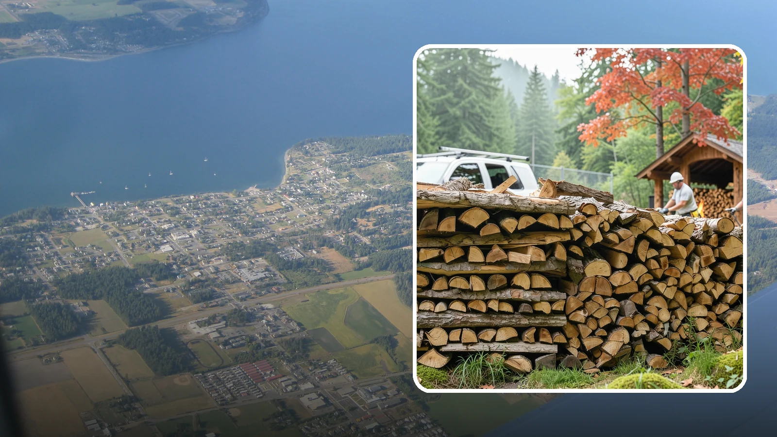 Winery Firewood in Coupeville, Island County, WA - We supply Pacific Northwest wineries with seasoned firewood for tasting room hearths, outdoor fire features, and events.