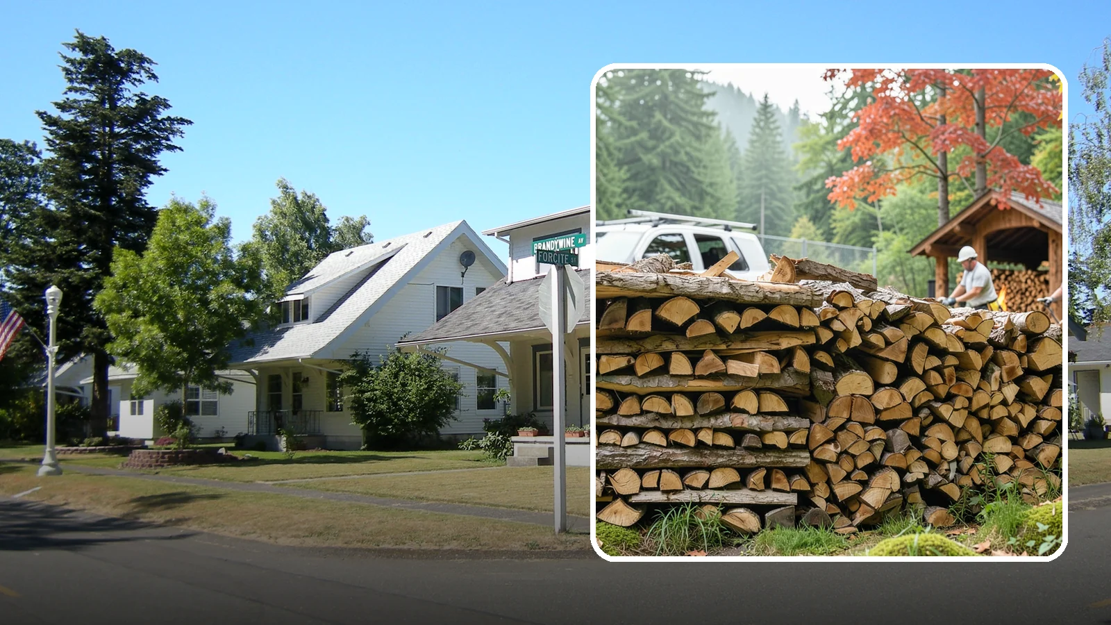Winery Firewood in DuPont, Pierce County, WA - We supply Pacific Northwest wineries with seasoned firewood for tasting room hearths, outdoor fire features, and events.