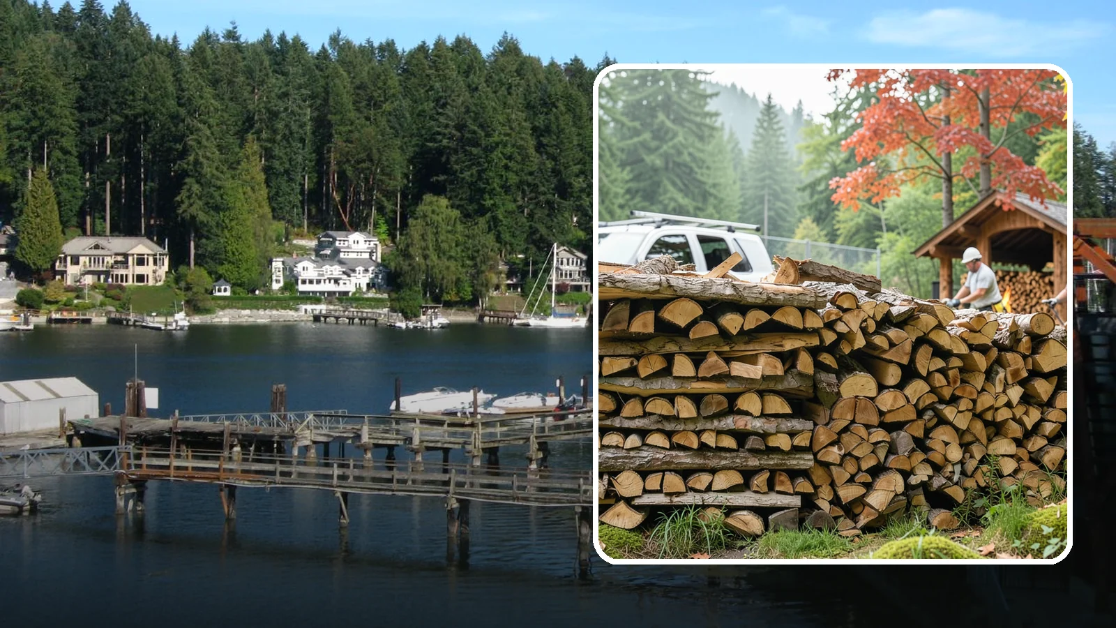 Winery Firewood in Gig Harbor, Pierce County, WA - We supply Pacific Northwest wineries with seasoned firewood for tasting room hearths, outdoor fire features, and events.