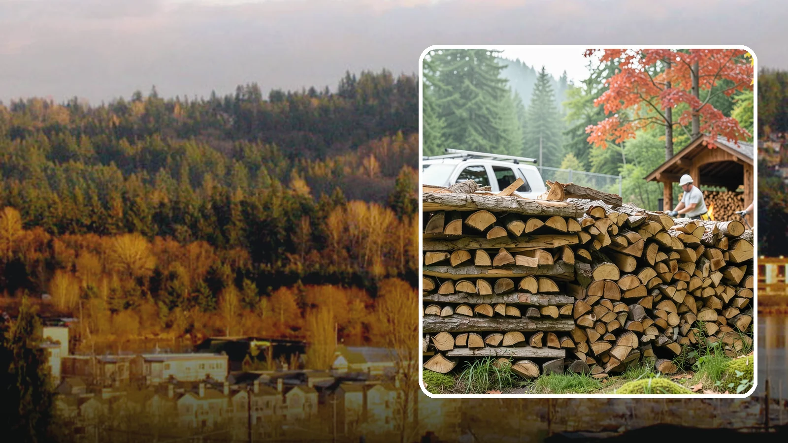 Winery Firewood in Kenmore, King County, WA - We supply Pacific Northwest wineries with seasoned firewood for tasting room hearths, outdoor fire features, and events.