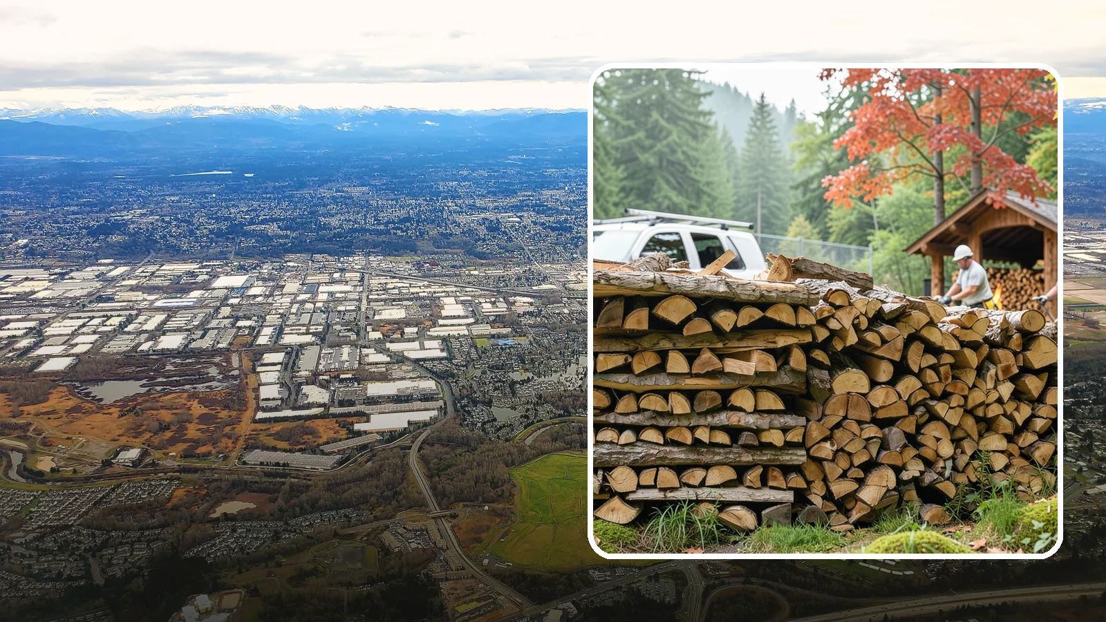 Winery Firewood in Kent, King County, WA - We supply Pacific Northwest wineries with seasoned firewood for tasting room hearths, outdoor fire features, and events.