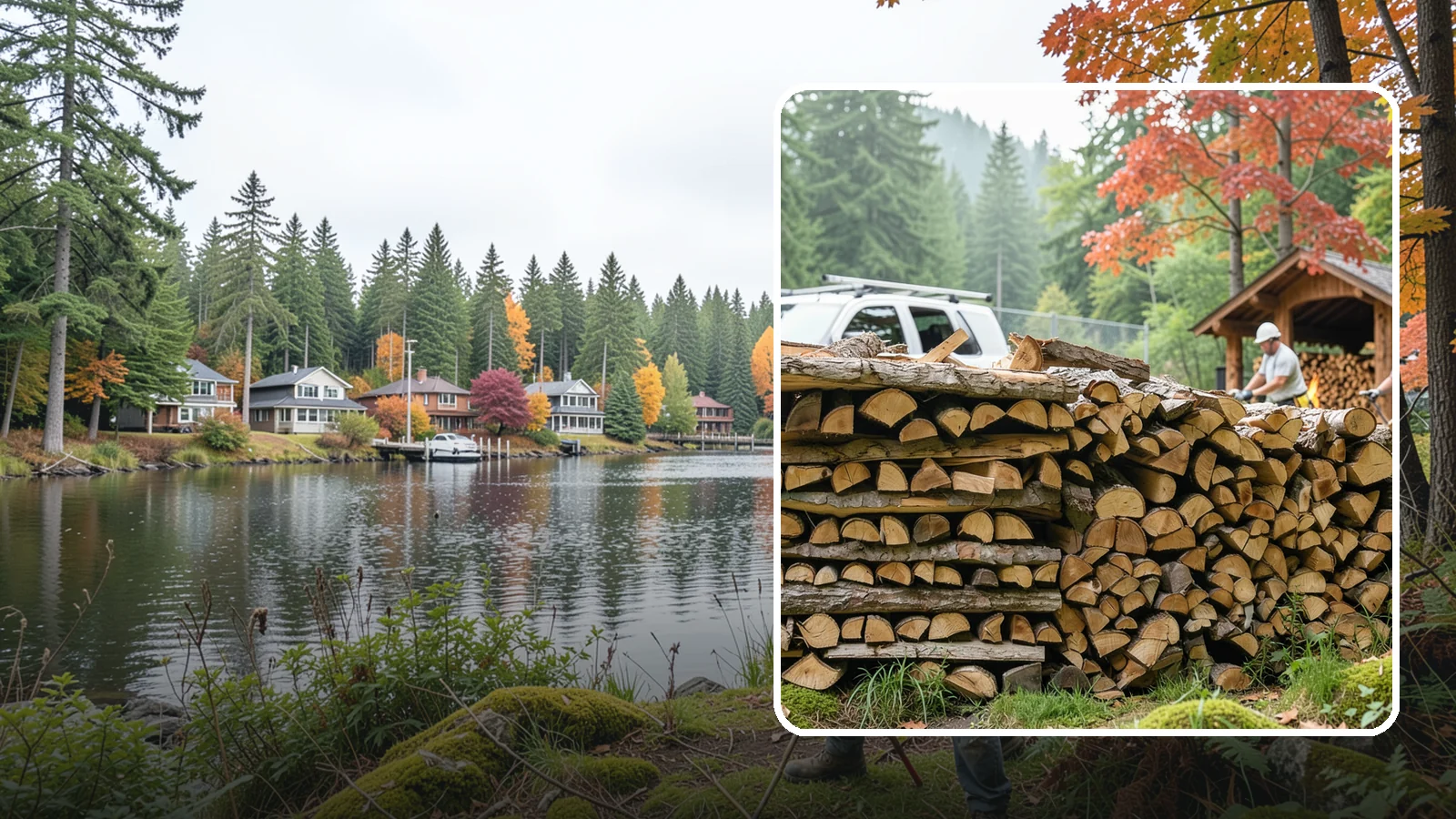 Winery Firewood in La Conner, Skagit County, WA - We supply Pacific Northwest wineries with seasoned firewood for tasting room hearths, outdoor fire features, and events.