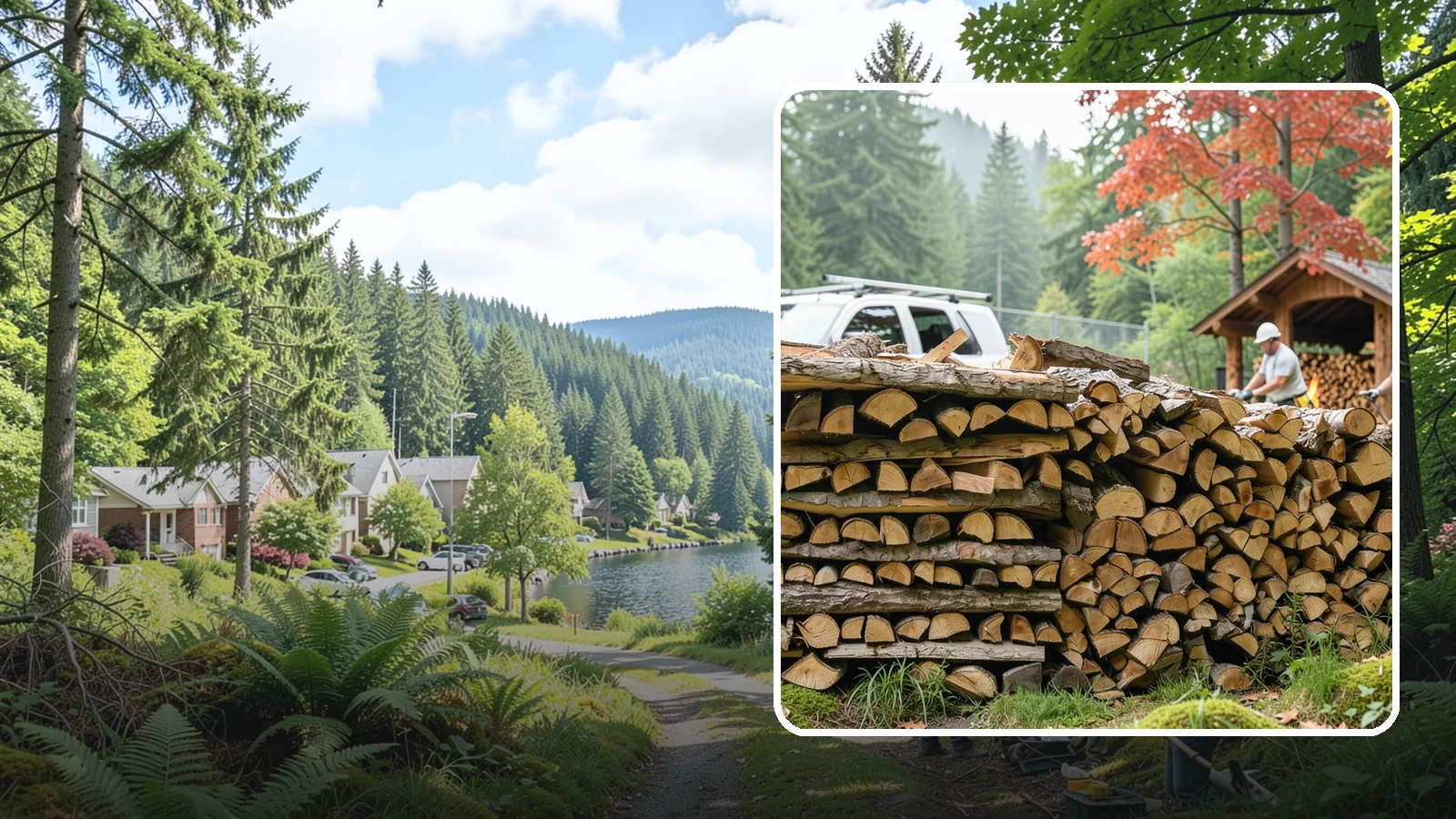Winery Firewood in Lake Forest Park, King County, WA - We supply Pacific Northwest wineries with seasoned firewood for tasting room hearths, outdoor fire features, and events.