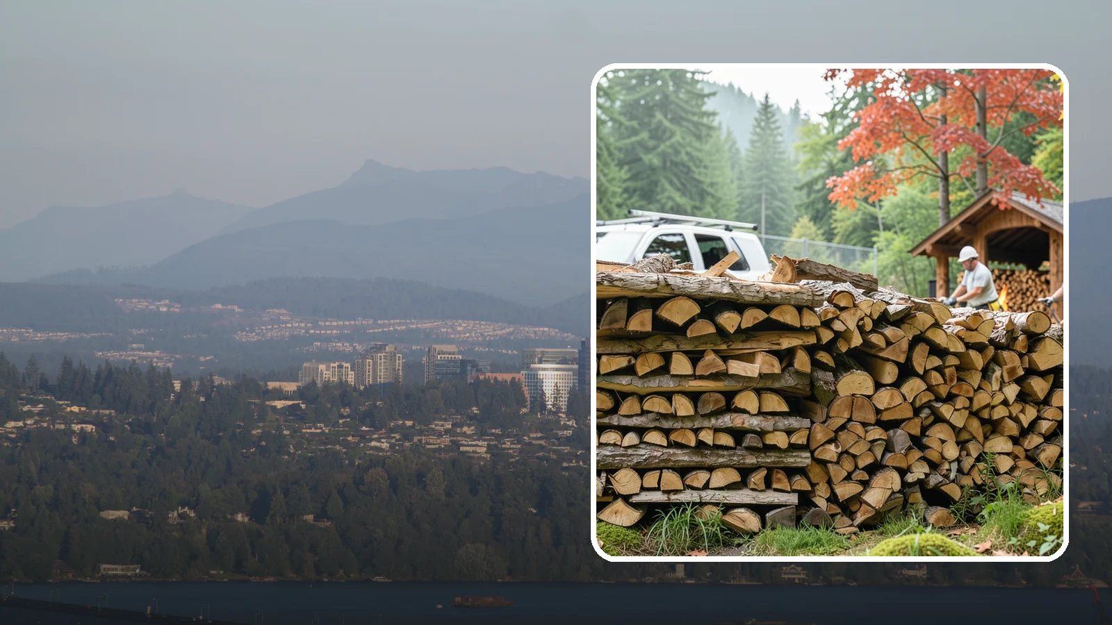 Winery Firewood in Medina, King County, WA - We supply Pacific Northwest wineries with seasoned firewood for tasting room hearths, outdoor fire features, and events.