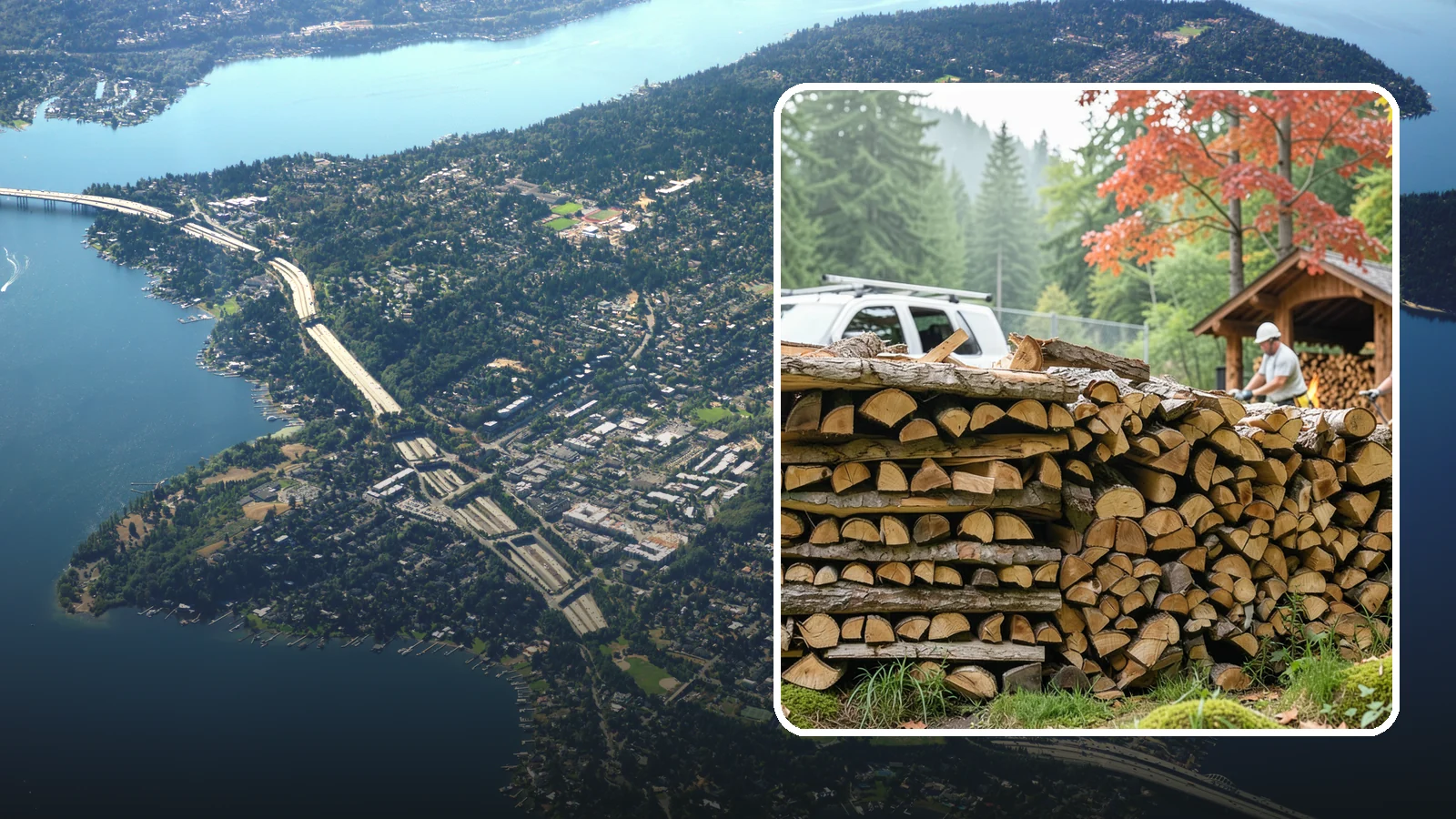 Winery Firewood in Mercer Island, King County, WA - We supply Pacific Northwest wineries with seasoned firewood for tasting room hearths, outdoor fire features, and events.