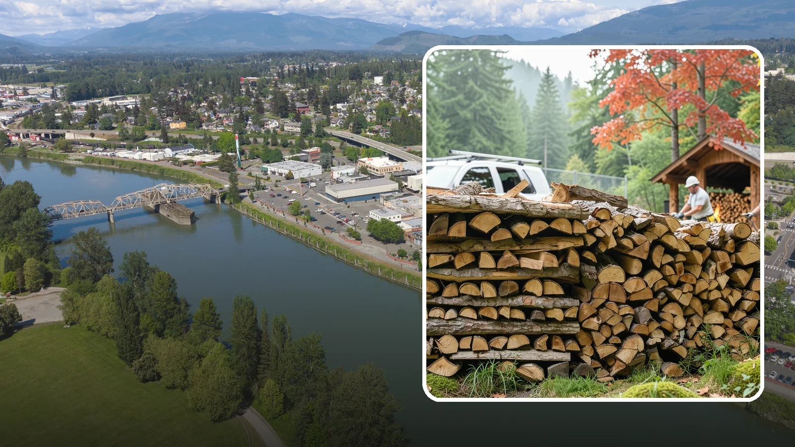 Winery Firewood in Mount Vernon, Skagit County, WA - We supply Pacific Northwest wineries with seasoned firewood for tasting room hearths, outdoor fire features, and events.