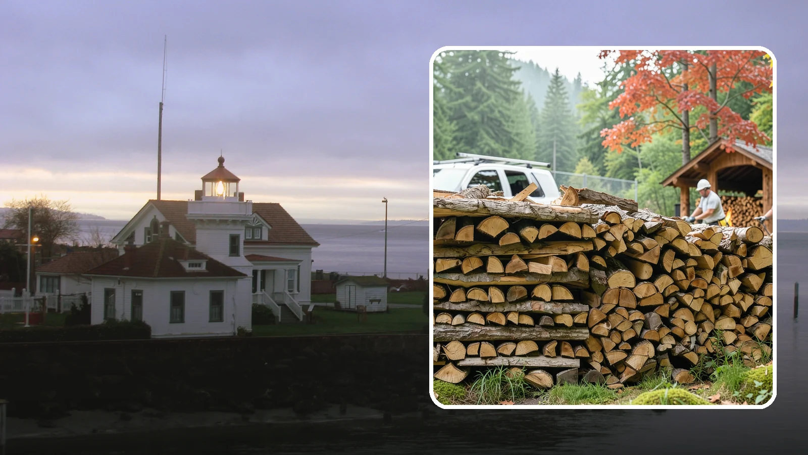 Winery Firewood in Mukilteo, Snohomish County, WA - We supply Pacific Northwest wineries with seasoned firewood for tasting room hearths, outdoor fire features, and events.