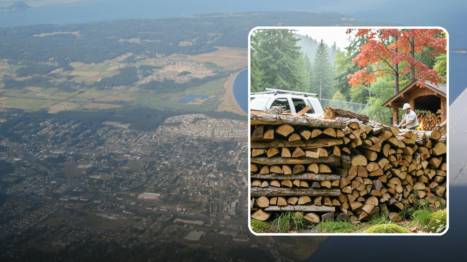 Winery Firewood in Oak Harbor, Island County, WA - We supply Pacific Northwest wineries with seasoned firewood for tasting room hearths, outdoor fire features, and events.