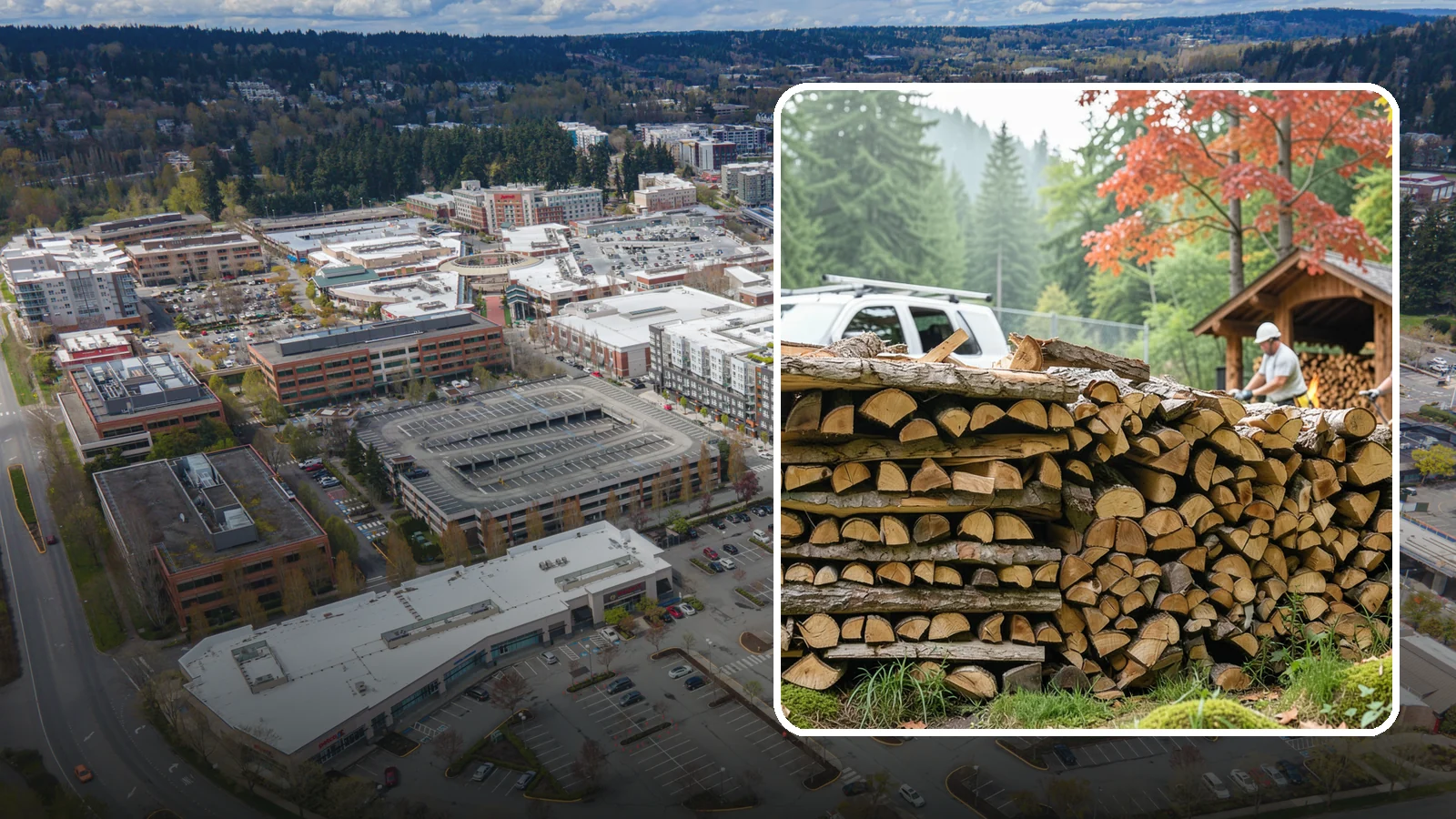Winery Firewood in Redmond, King County, WA - We supply Pacific Northwest wineries with seasoned firewood for tasting room hearths, outdoor fire features, and events.