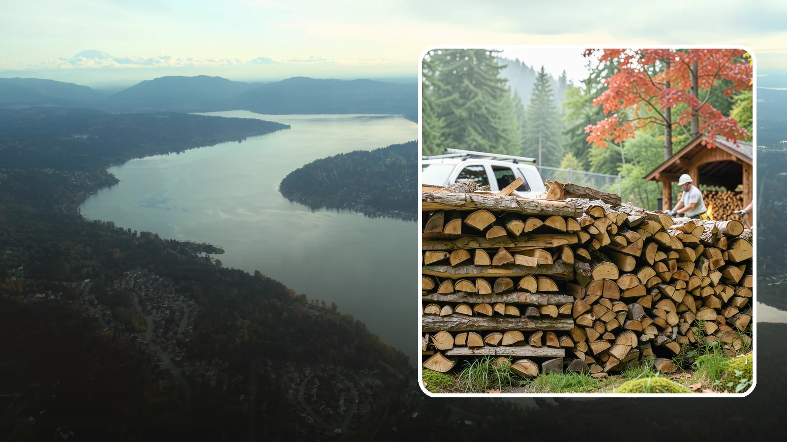 Winery Firewood in Sammamish, WA - We supply Pacific Northwest wineries with seasoned firewood for tasting room hearths, outdoor fire features, and events.
