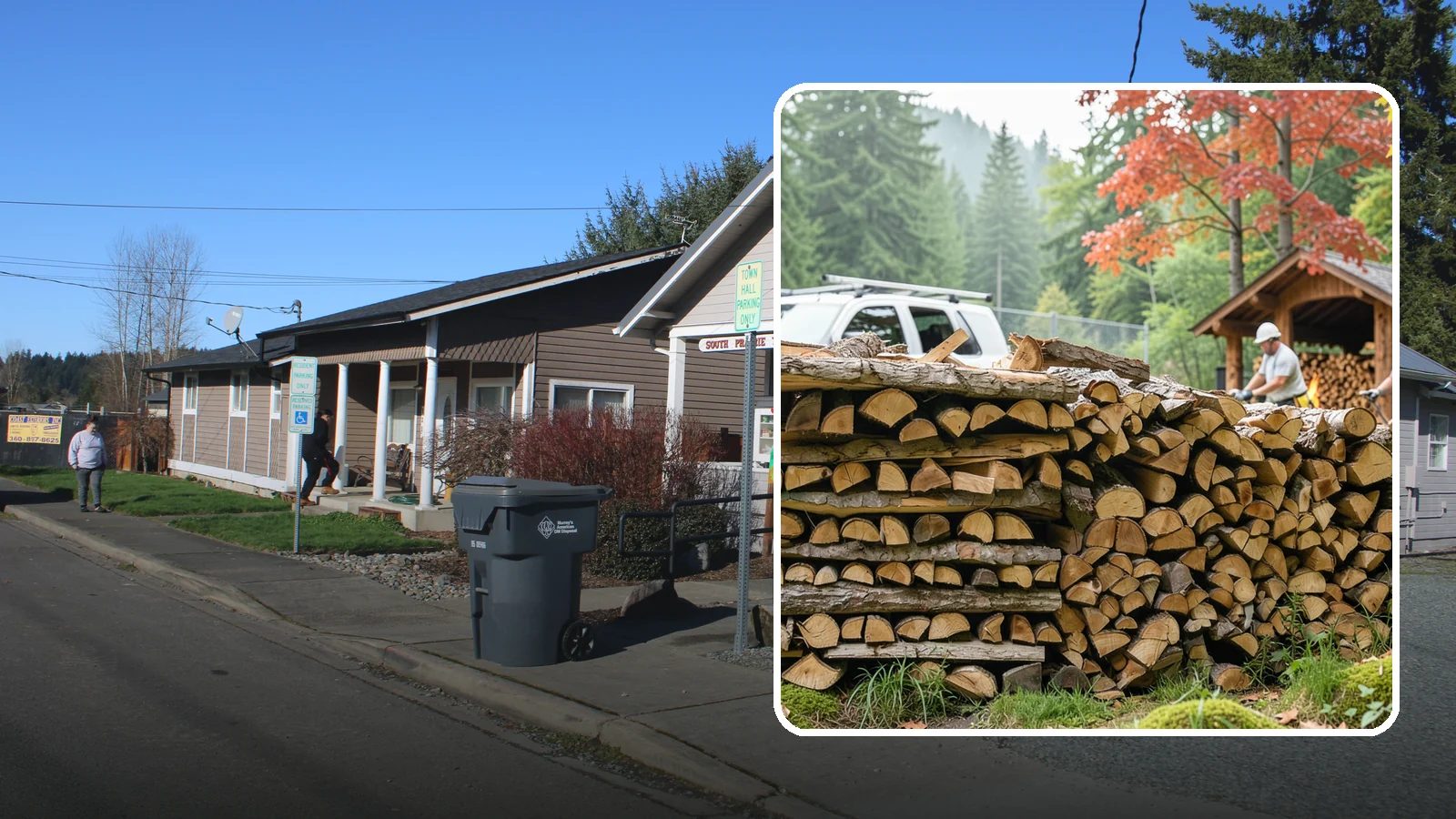 Winery Firewood in South Prairie, Pierce County, WA - We supply Pacific Northwest wineries with seasoned firewood for tasting room hearths, outdoor fire features, and events.