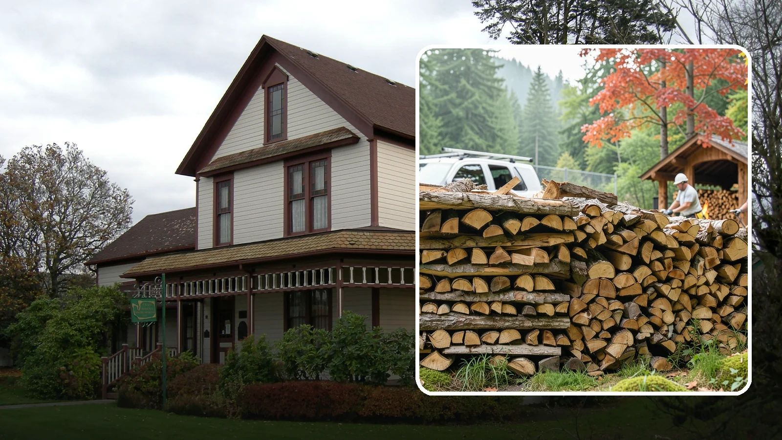 Winery Firewood in Sumner, Pierce County, WA - We supply Pacific Northwest wineries with seasoned firewood for tasting room hearths, outdoor fire features, and events.
