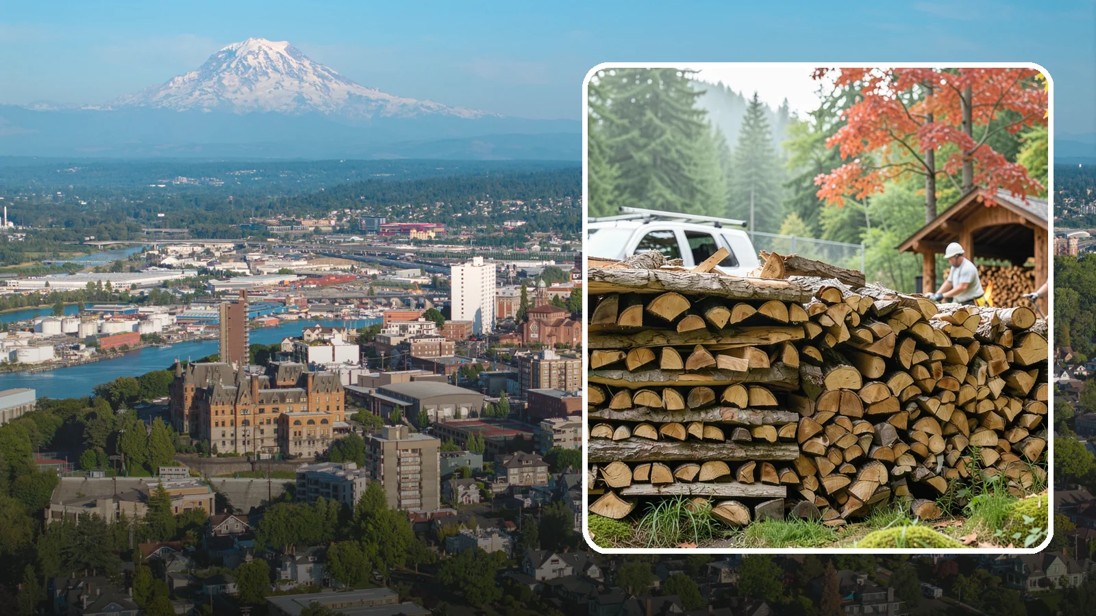 Winery Firewood in Tacoma, Pierce County, WA - We supply Pacific Northwest wineries with seasoned firewood for tasting room hearths, outdoor fire features, and events.