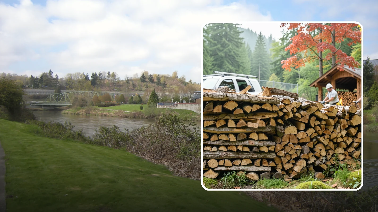 Winery Firewood in Tukwila, King County, WA - We supply Pacific Northwest wineries with seasoned firewood for tasting room hearths, outdoor fire features, and events.