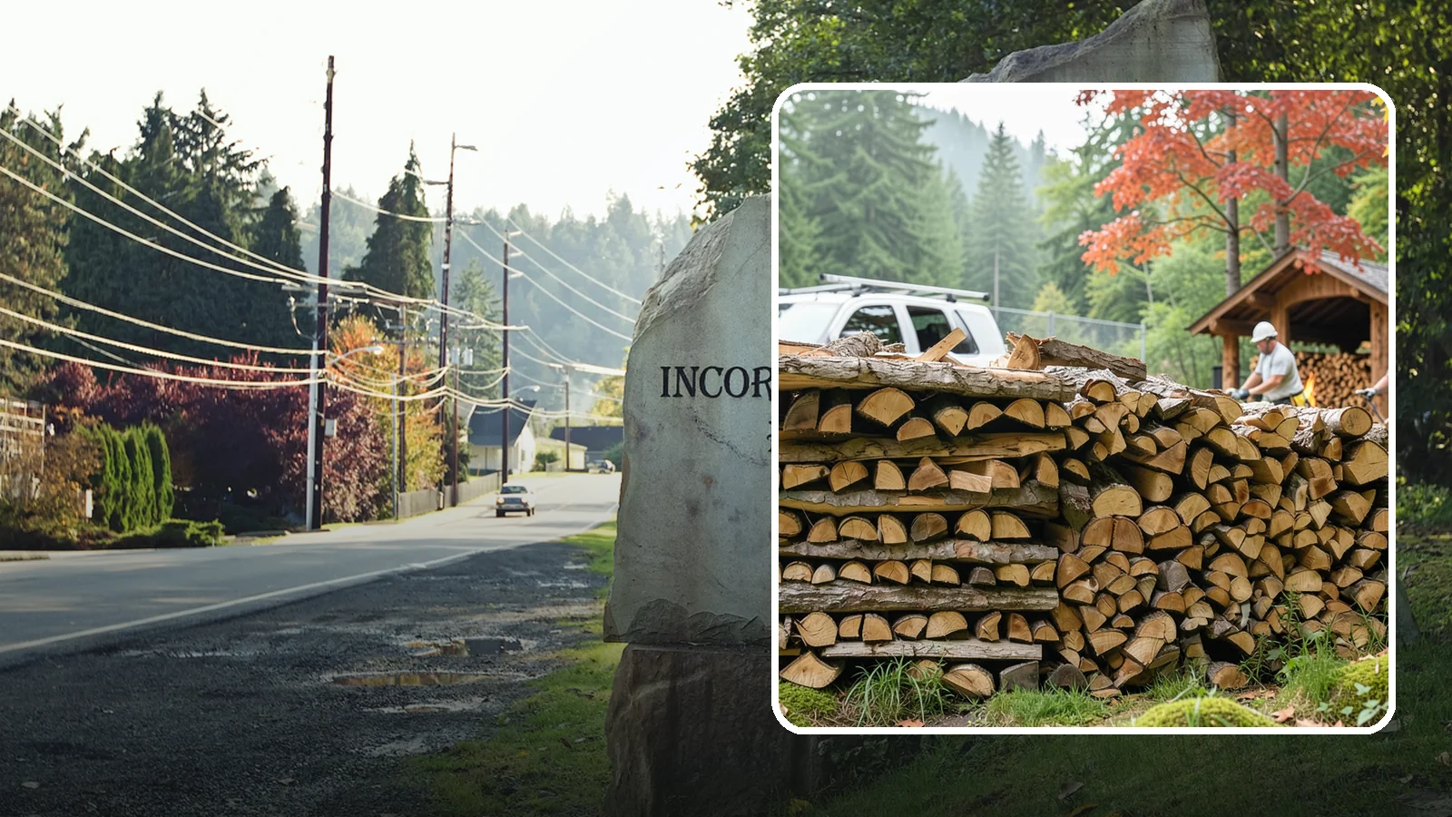 Winery Firewood in Wilkeson, Pierce County, WA - We supply Pacific Northwest wineries with seasoned firewood for tasting room hearths, outdoor fire features, and events.