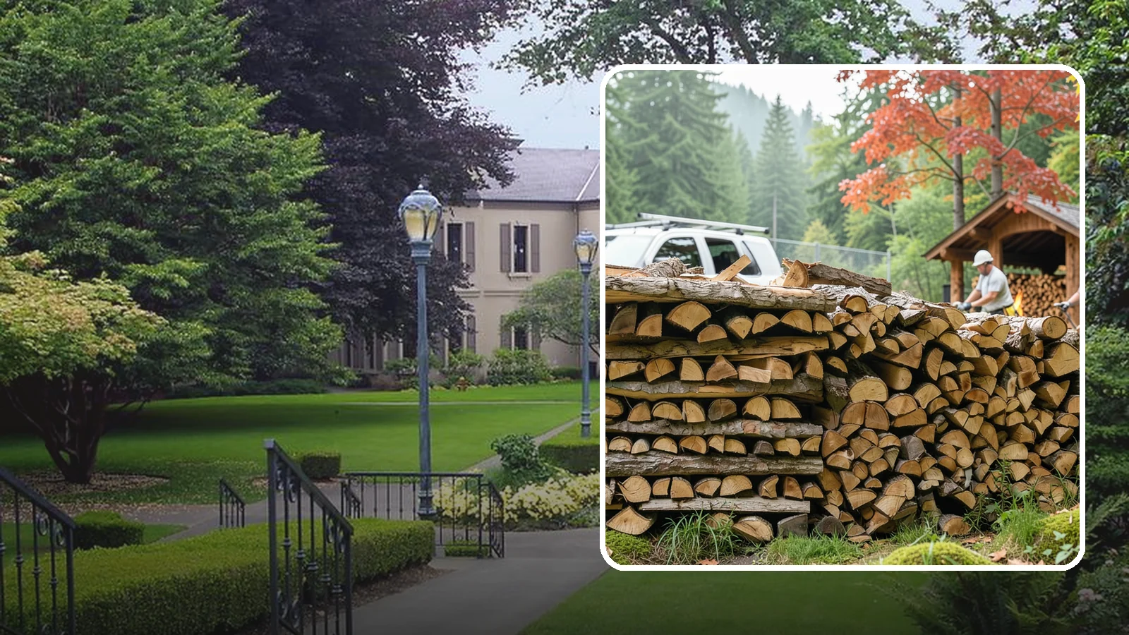 Winery Firewood in Woodinville, King County, WA - We supply Pacific Northwest wineries with seasoned firewood for tasting room hearths, outdoor fire features, and events.