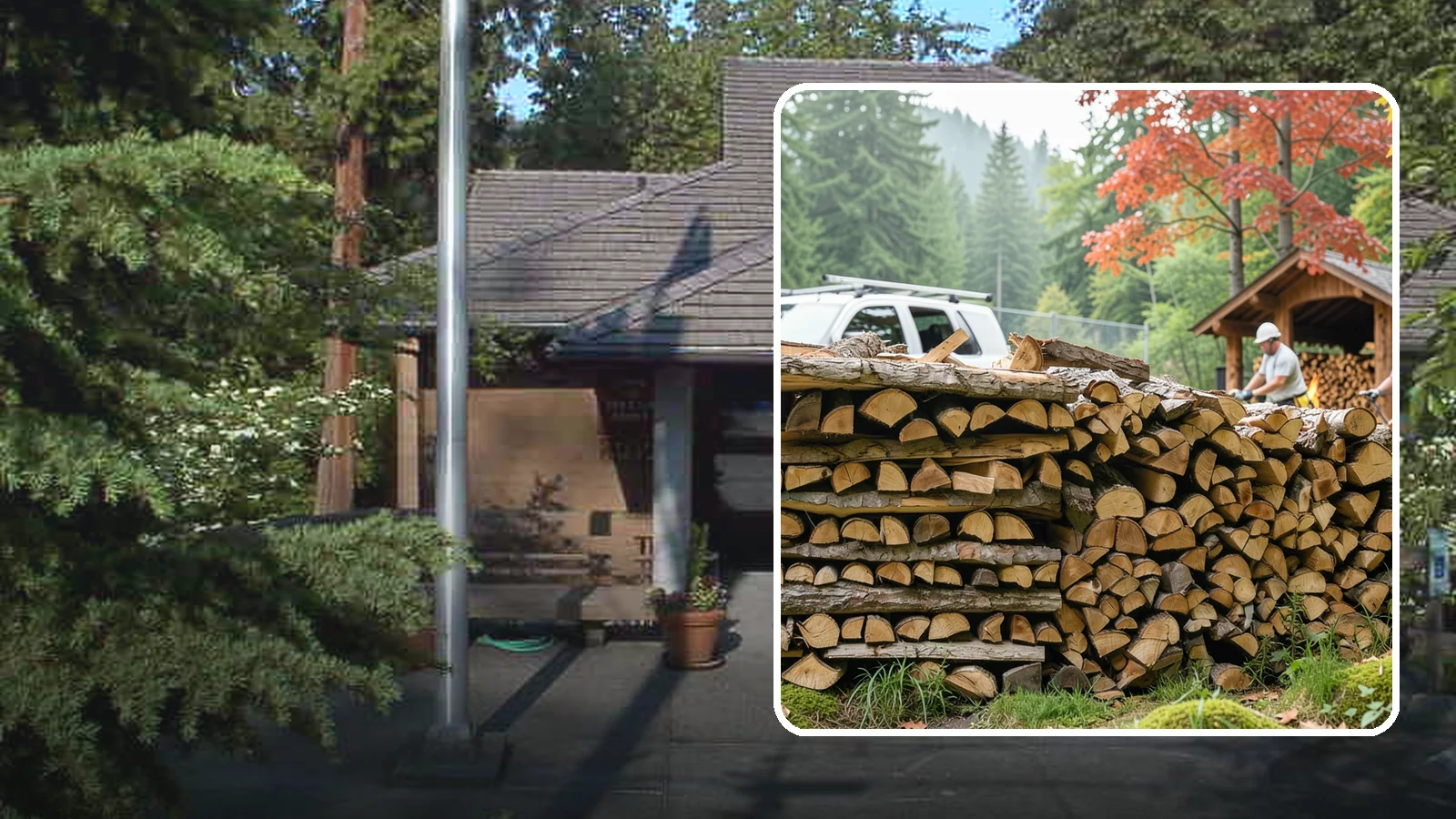 Winery Firewood in Yarrow Point, King County, WA - We supply Pacific Northwest wineries with seasoned firewood for tasting room hearths, outdoor fire features, and events.