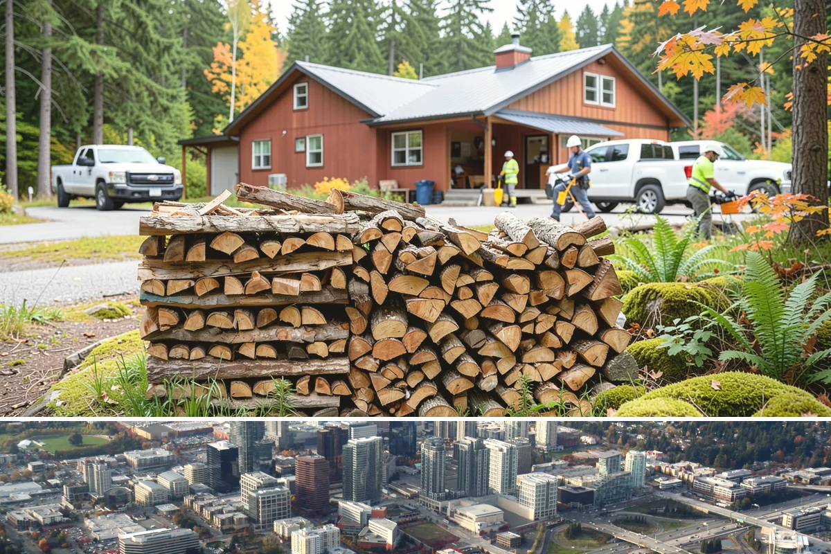 Winter Firewood Delivery in Bellevue, King County, WA - This is our peak season from the first hard cold through late winter, so booking early locks in dependable resupply.