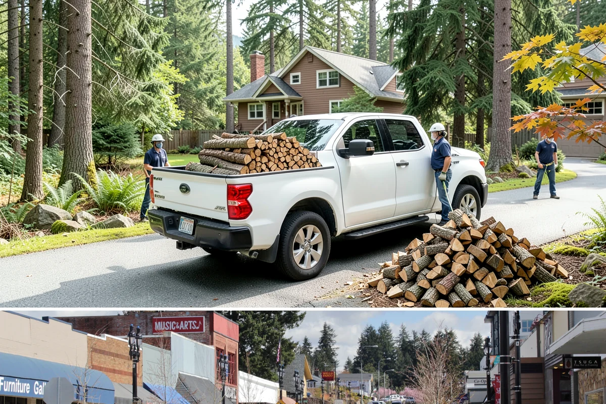Winter Firewood Delivery in Bothell, King County, WA - This is our peak season from the first hard cold through late winter, so booking early locks in dependable resupply.