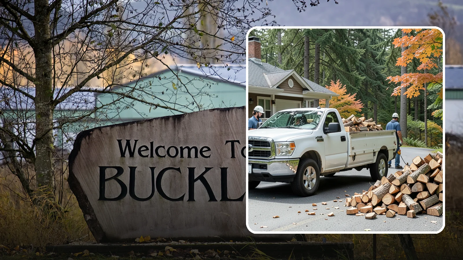Winter Firewood Delivery in Buckley, Pierce County, WA - Through the heart of the Pacific Northwest cold season, we keep your rack stocked with dry wood you can burn tonight.