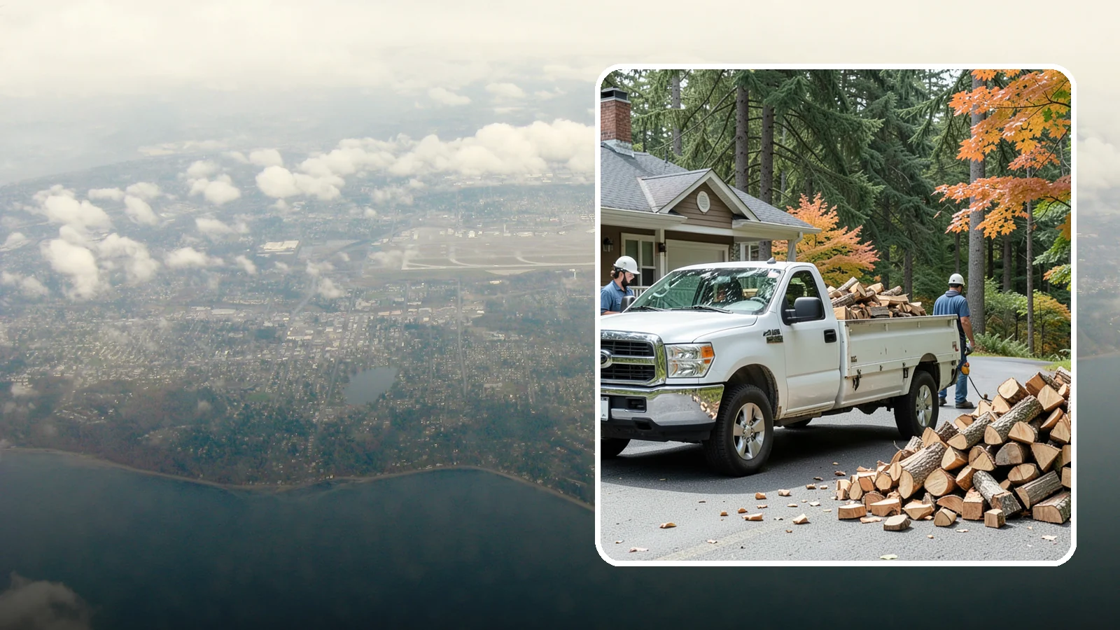 Winter Firewood Delivery in Burien, King County, WA - Through the heart of the Pacific Northwest cold season, we keep your rack stocked with dry wood you can burn tonight.
