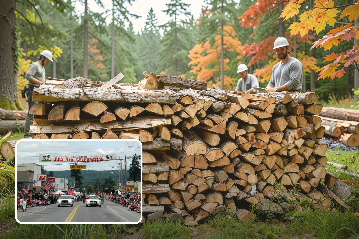 Winter Firewood Delivery in Carnation, King County, WA - Keeps your rack stocked through the coldest months