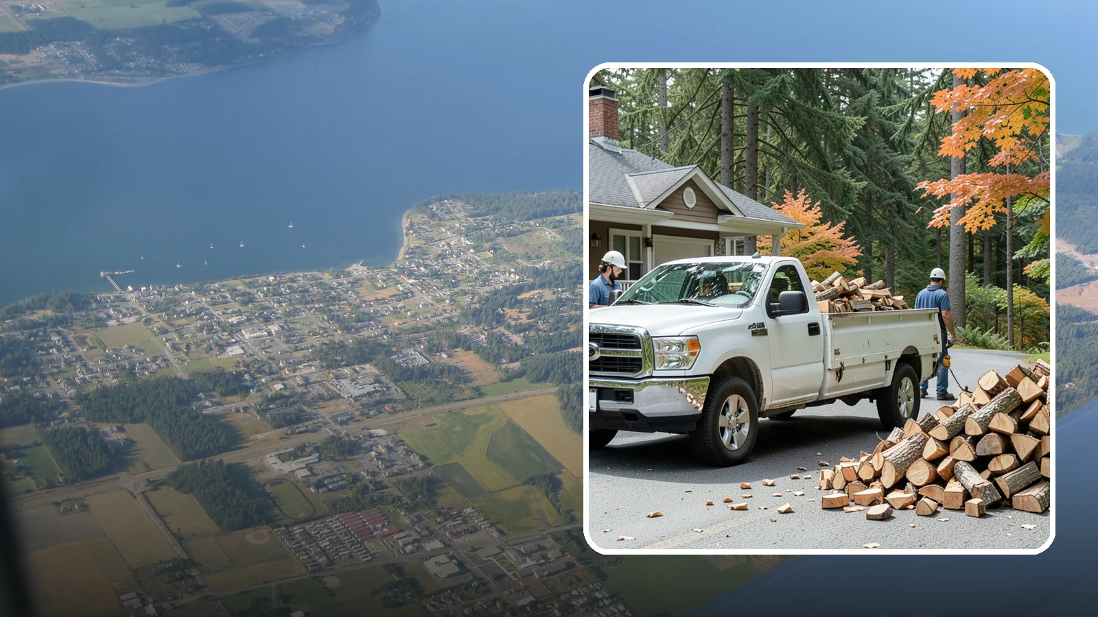 Winter Firewood Delivery in Coupeville, Island County, WA - Through the heart of the Pacific Northwest cold season, we keep your rack stocked with dry wood you can burn tonight.