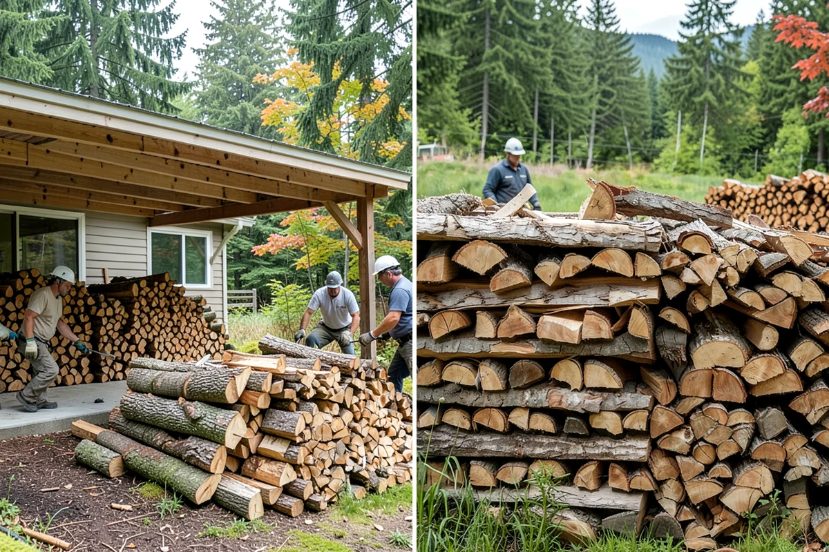 Winter Firewood Delivery in DuPont, Pierce County, WA - Set up your winter delivery quantity and schedule