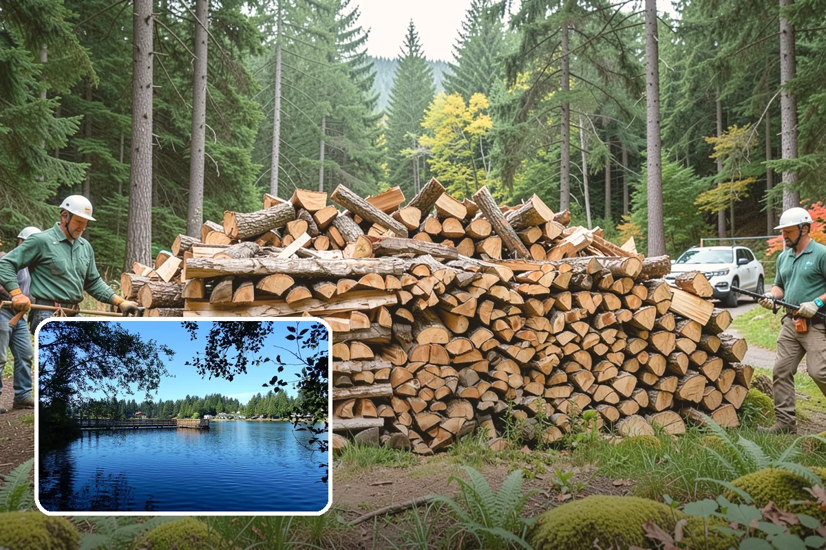Winter Firewood Delivery in Federal Way, King County, WA - Keeps your rack stocked through the coldest months