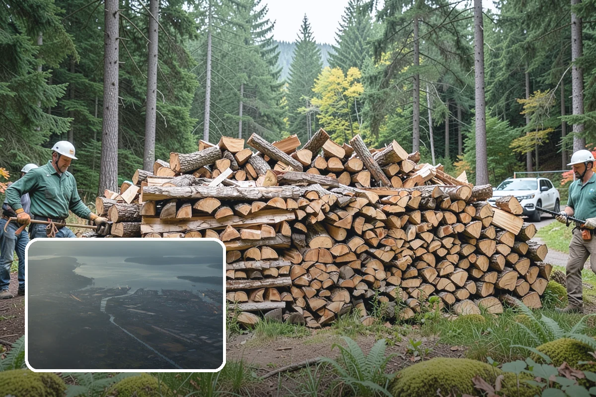 Winter Firewood Delivery in Fife, Pierce County, WA - Keeps your rack stocked through the coldest months