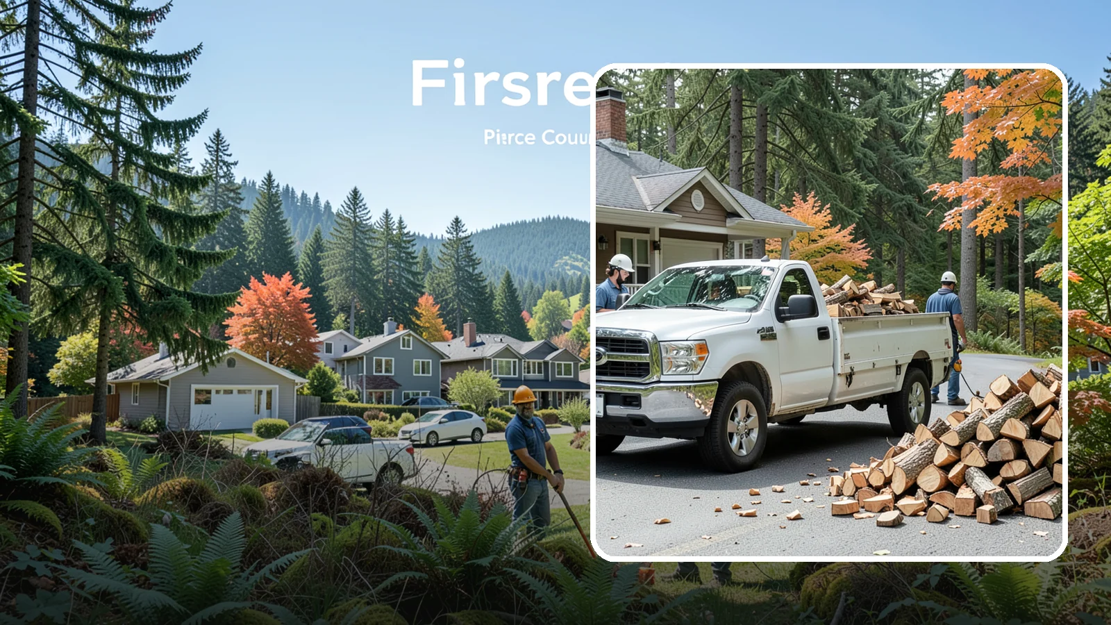 Winter Firewood Delivery in Fircrest, Pierce County, WA - Through the heart of the Pacific Northwest cold season, we keep your rack stocked with dry wood you can burn tonight.