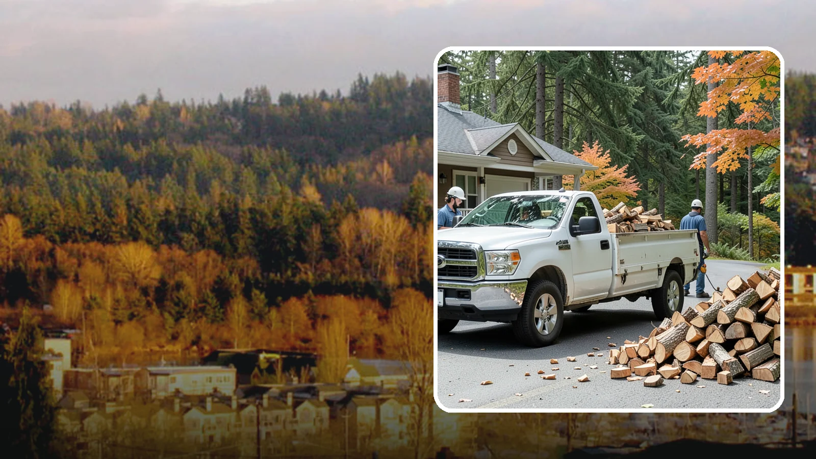 Winter Firewood Delivery in Kenmore, King County, WA - Through the heart of the Pacific Northwest cold season, we keep your rack stocked with dry wood you can burn tonight.