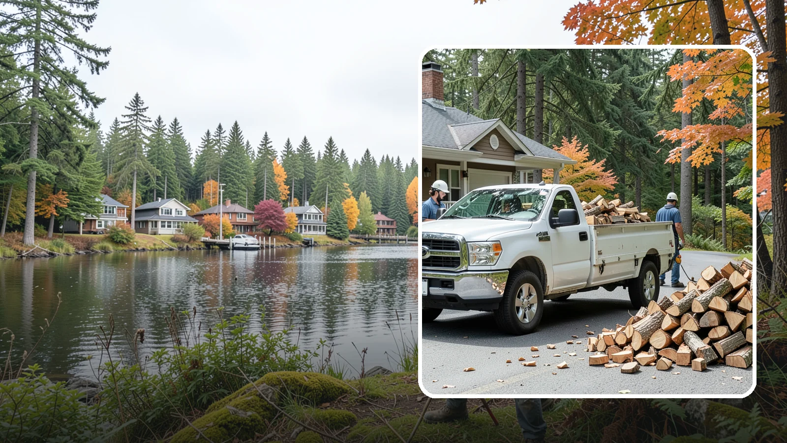 Winter Firewood Delivery in La Conner, Skagit County, WA - Through the heart of the Pacific Northwest cold season, we keep your rack stocked with dry wood you can burn tonight.