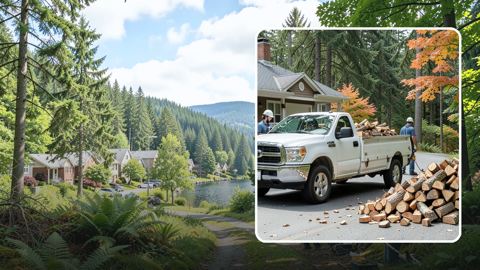 Winter Firewood Delivery in Lake Forest Park, King County, WA - Through the heart of the Pacific Northwest cold season, we keep your rack stocked with dry wood you can burn tonight.