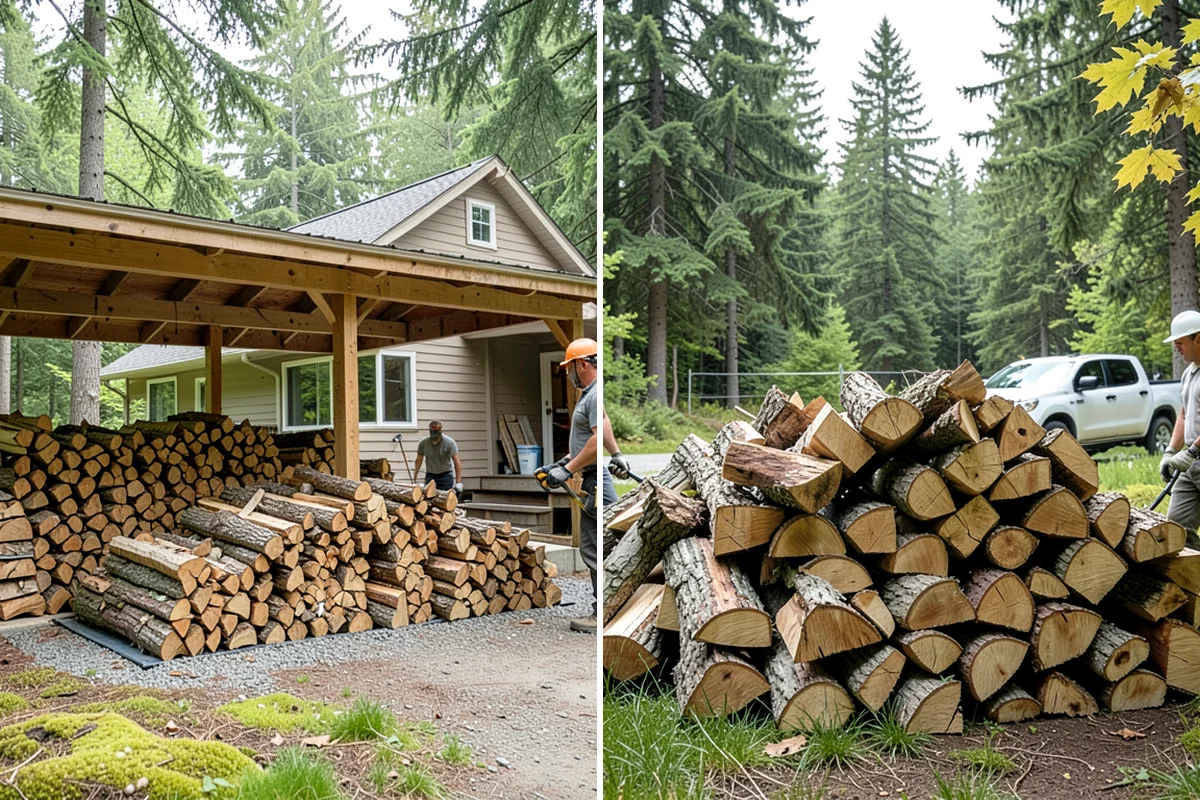 Winter Firewood Delivery in Lake Forest Park, King County, WA - Set up your winter delivery quantity and schedule