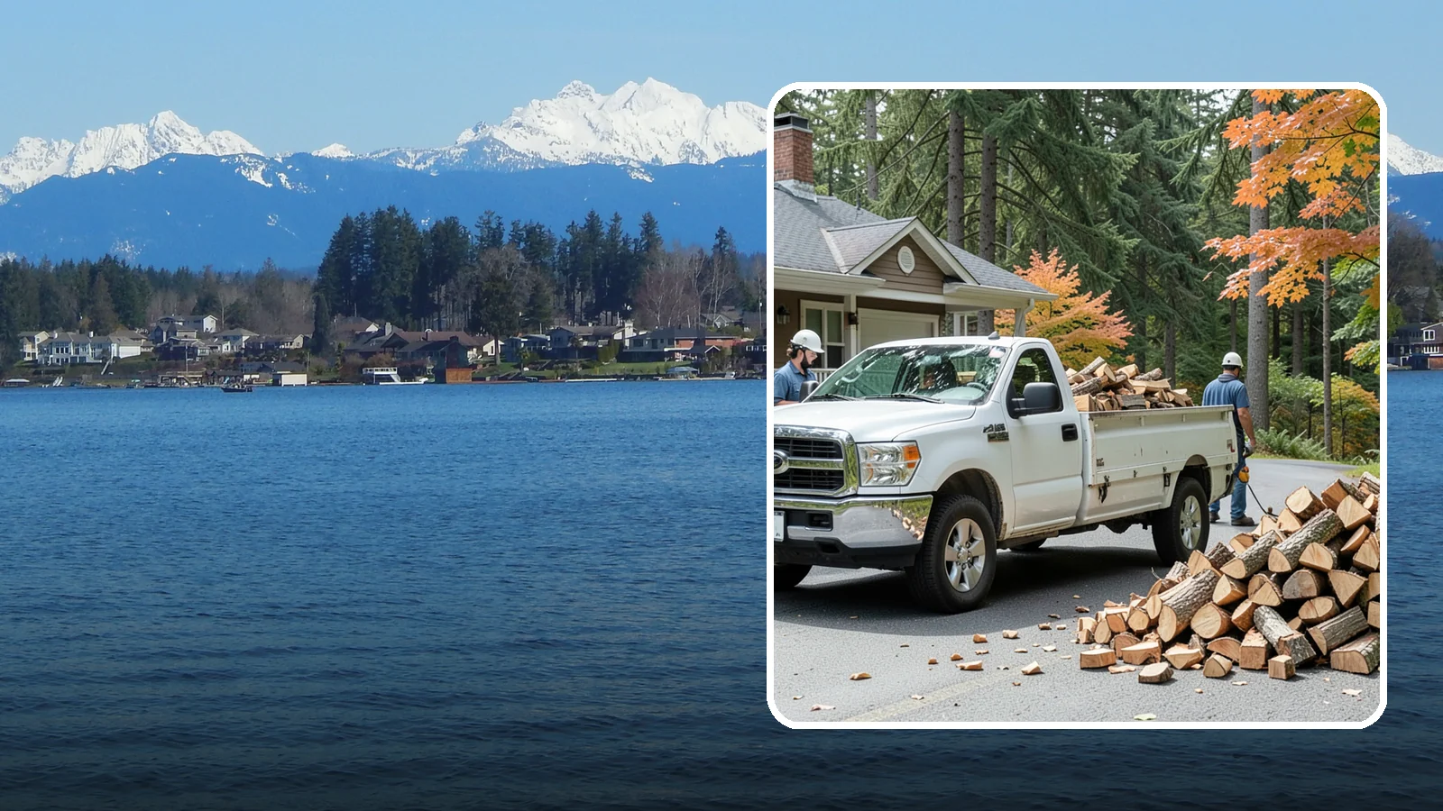 Winter Firewood Delivery in Lake Stevens, Snohomish County, WA - Through the heart of the Pacific Northwest cold season, we keep your rack stocked with dry wood you can burn tonight.