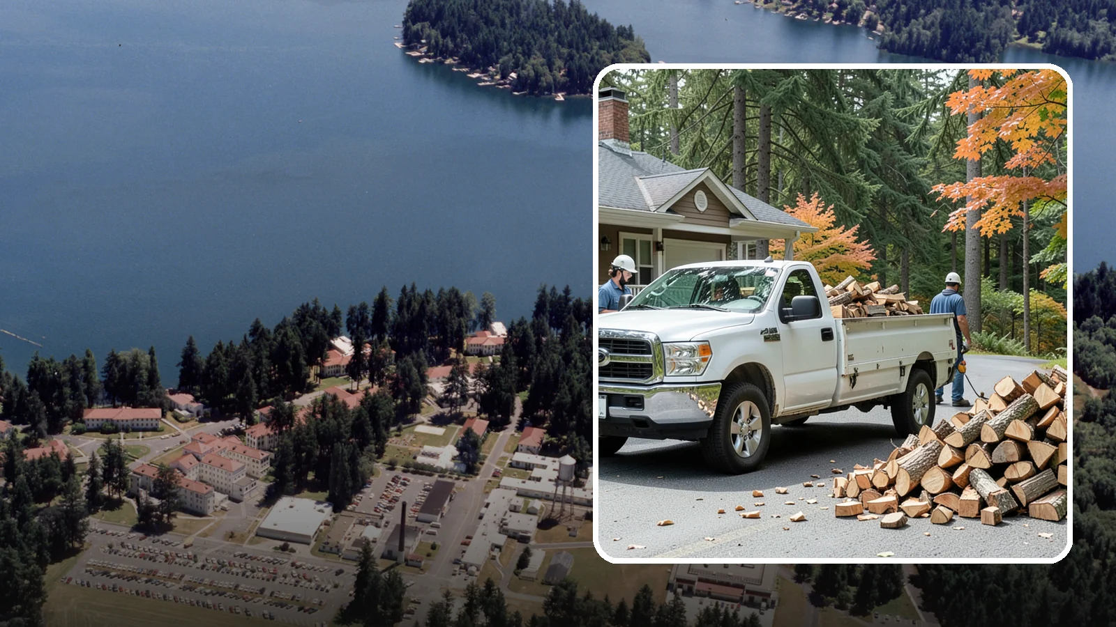 Winter Firewood Delivery in Lakewood, Pierce County, WA - Through the heart of the Pacific Northwest cold season, we keep your rack stocked with dry wood you can burn tonight.