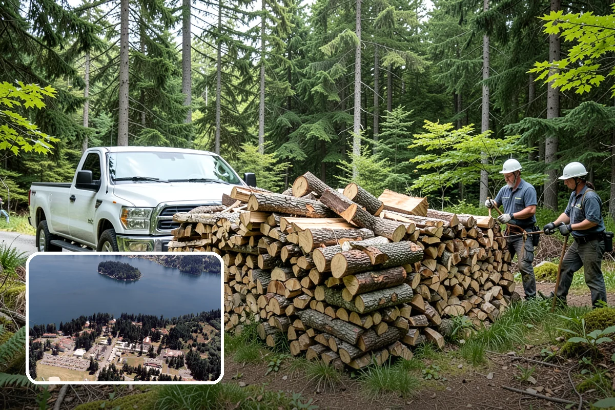 Winter Firewood Delivery in Lakewood, Pierce County, WA - Keeps your rack stocked through the coldest months