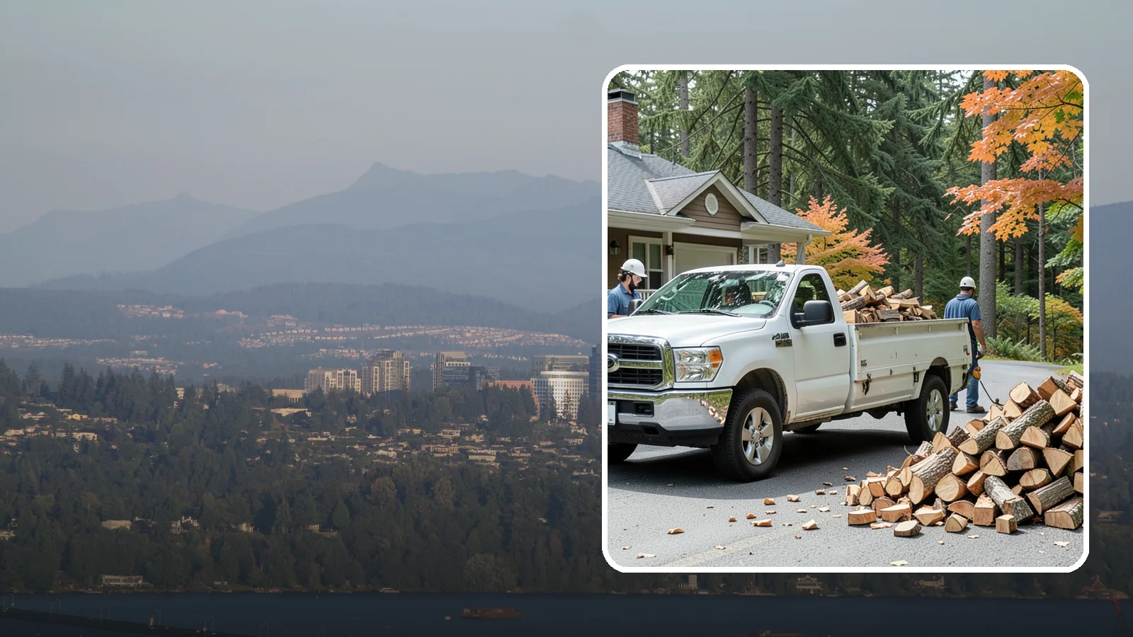 Winter Firewood Delivery in Medina, King County, WA - Through the heart of the Pacific Northwest cold season, we keep your rack stocked with dry wood you can burn tonight.
