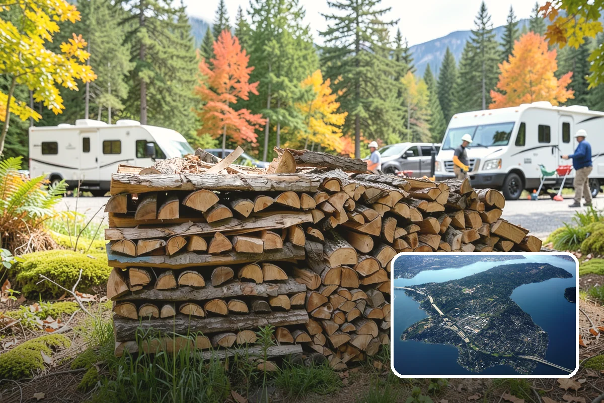 Winter Firewood Delivery in Mercer Island, King County, WA - Keeps your rack stocked through the coldest months