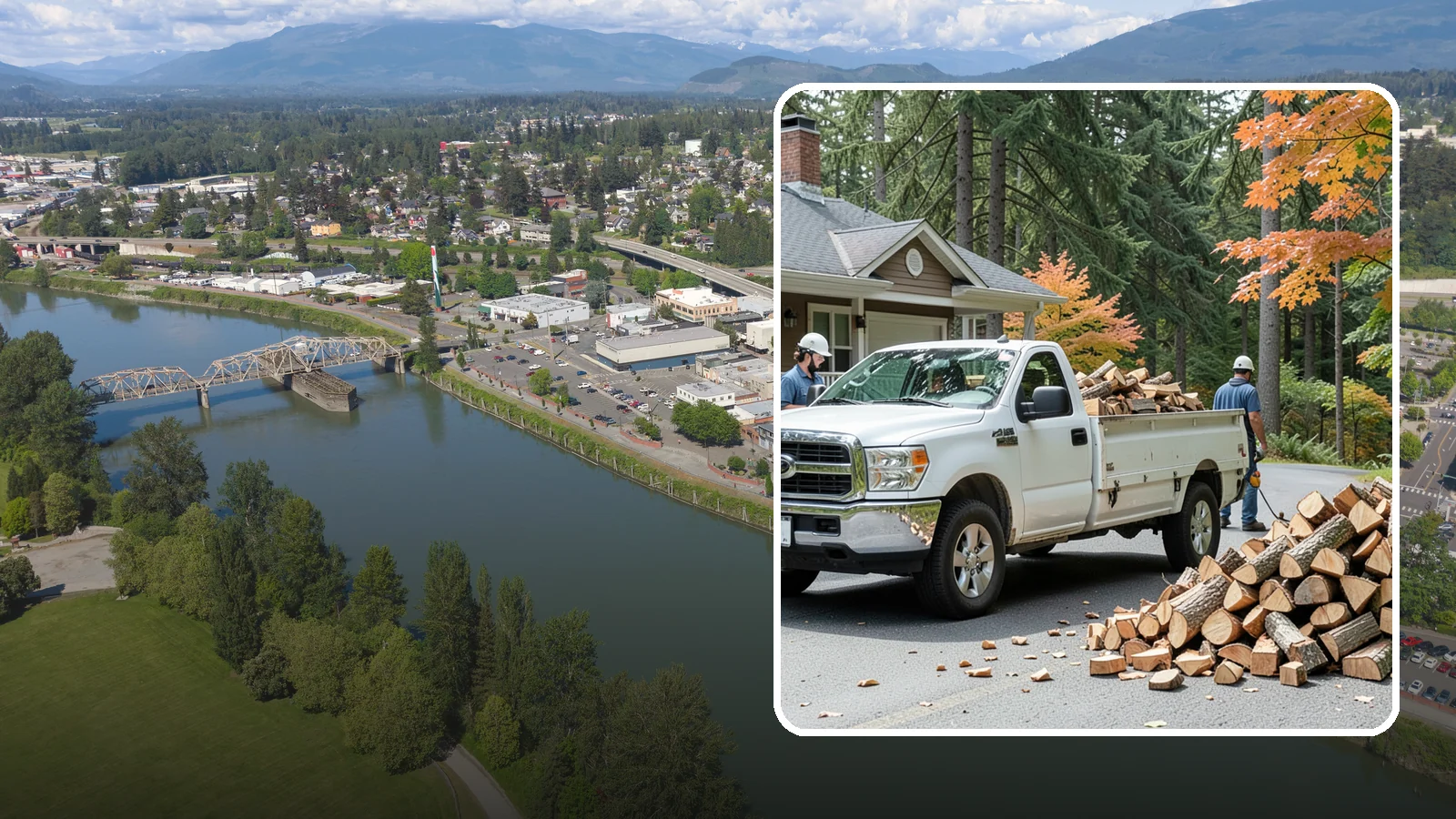 Winter Firewood Delivery in Mount Vernon, Skagit County, WA - Through the heart of the Pacific Northwest cold season, we keep your rack stocked with dry wood you can burn tonight.