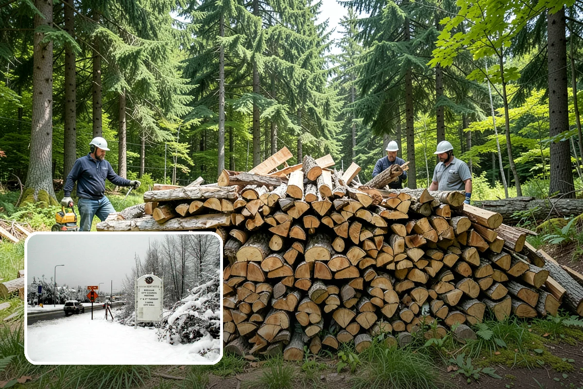 Winter Firewood Delivery in Newcastle, King County, WA - Keeps your rack stocked through the coldest months