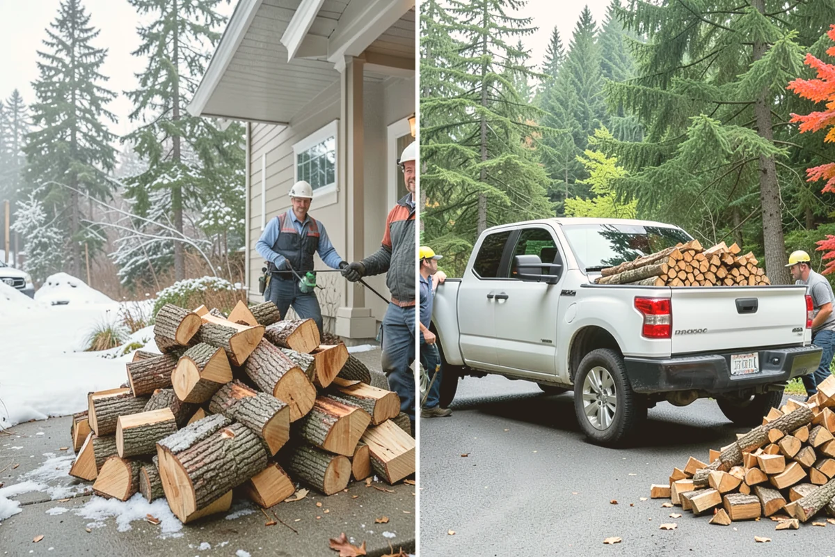 Winter Firewood Delivery in Orting, Pierce County, WA - Set up your winter delivery quantity and schedule